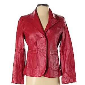 Vintage METROstyle Genuin Red Leather blazer